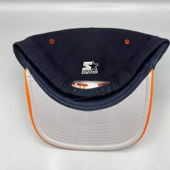 Vintage Illinois Fighting Illini Hat Men Orange‎ Starter Tri Power Snap Back Cap